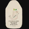 Mr. & Mrs. Panda Wärmflaschen & -Kissen<Wärmflasche Robbe Sherlock mit Spruch in Weiß