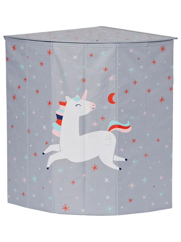 STORE IT Wäschekörbe & -Ständer<Wäschekorb "Einhorn" in Grau - (B)35 x (H)50 x (T)35 cm