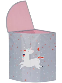 STORE IT Wäschekörbe & -Ständer<Wäschekorb "Einhorn" in Grau - (B)35 x (H)50 x (T)35 cm
