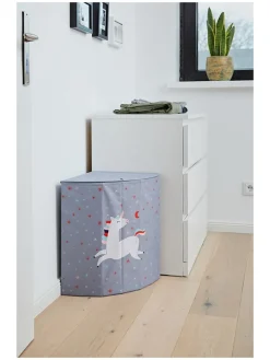 STORE IT Wäschekörbe & -Ständer<Wäschekorb "Einhorn" in Grau - (B)35 x (H)50 x (T)35 cm