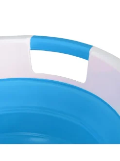 relaxdays Wäschekörbe & -Ständer<Wäschekorb "faltbar" in Blau - 24 l