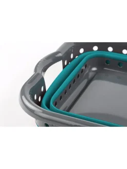IDOMYA Essentials Wäschekörbe & -Ständer<Wäschekorb in Blau/ Grün - (B)54 x (H)24 x (T)39,1 cm