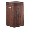 relaxdays Wäschekörbe & -Ständer<Wäschekorb in Braun - (B)36 x (H)63 x (T)36 cm