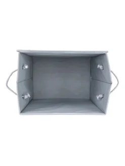 relaxdays Wäschekörbe & -Ständer<Wäschekorb in Grau - (B)40 x (H)60 x (T)30 cm