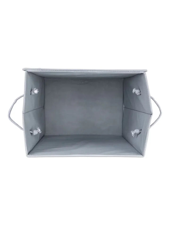 relaxdays Wäschekörbe & -Ständer<Wäschekorb in Grau - (B)40 x (H)60 x (T)30 cm