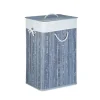 relaxdays Wäschekörbe & -Ständer<Wäschekorb in Grau - (B)43,5 x (H)65,5 x (T)33,5 cm
