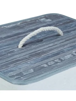 relaxdays Wäschekörbe & -Ständer<Wäschekorb in Grau - (B)43,5 x (H)65,5 x (T)33,5 cm
