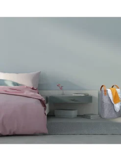 relaxdays Wäschekörbe & -Ständer<Wäschekorb in Grau - (H)45 x Ø30 cm