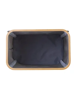 relaxdays Wäschekörbe & -Ständer<Wäschekorb in Grau/ Natur - 105 l