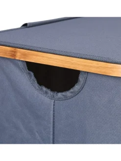 relaxdays Wäschekörbe & -Ständer<Wäschekorb in Grau/ Natur - 105 l