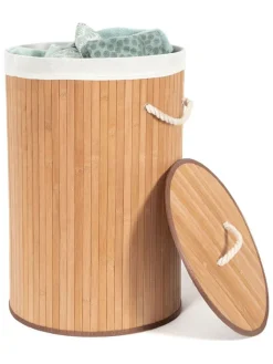 Compactor Wäschekörbe & -Ständer<Wäschekorb in Hellbraun - (H)60 x Ø 40 cm