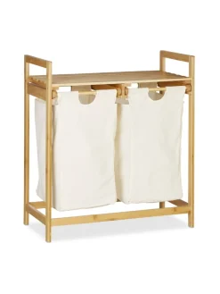 relaxdays Wäschekörbe & -Ständer<Wäschekorb in Natur - 60 l
