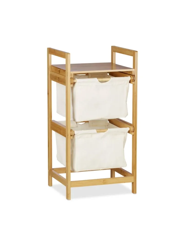 relaxdays Wäschekörbe & -Ständer<Wäschekorb in Natur - 25 l