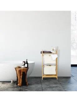 relaxdays Wäschekörbe & -Ständer<Wäschekorb in Natur - 25 l