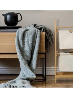 relaxdays Wäschekörbe & -Ständer<Wäschekorb in Natur - 25 l