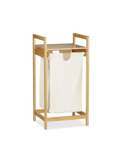 relaxdays Wäschekörbe & -Ständer<Wäschekorb in Natur - 30 l