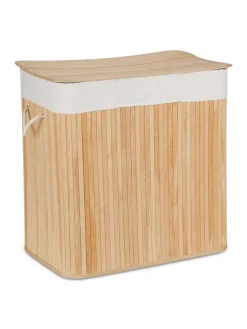 relaxdays Wäschekörbe & -Ständer<Wäschekorb in Natur - (B)62,5 x (H)62 x (T)42,5 cm