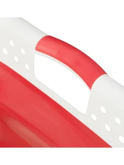 relaxdays Wäschekörbe & -Ständer<Wäschekorb in Rot - (B)61 x (H)27 x (T)45,5 cm