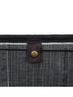 relaxdays Wäschekörbe & -Ständer<Wäschekorb in Schwarz - (B)55 x (H)63 x (T)35 cm
