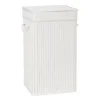 relaxdays Wäschekörbe & -Ständer<Wäschekorb in Weiß - (B)36 x (H)63 x (T)36 cm