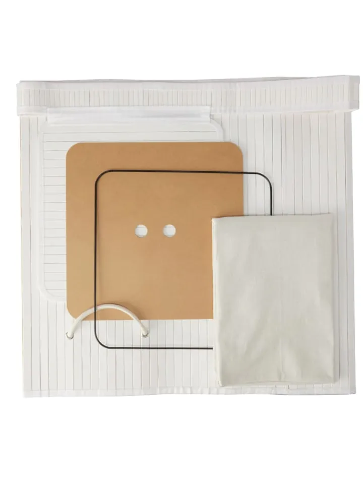 relaxdays Wäschekörbe & -Ständer<Wäschekorb in Weiß - (B)36 x (H)63 x (T)36 cm
