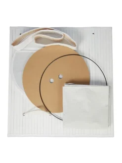 relaxdays Wäschekörbe & -Ständer<Wäschekorb in Weiß - (H)63 x Ø40 cm