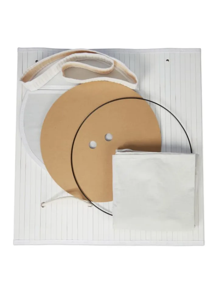 relaxdays Wäschekörbe & -Ständer<Wäschekorb in Weiß - (H)63 x Ø40 cm