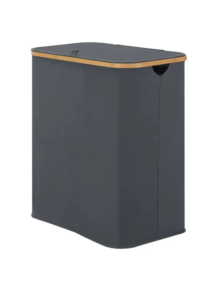 en.casa Wäschekörbe & -Ständer<Wäschekorb Rusko in Grau (H)69cm (B)57cm (T)37cm (V)140l