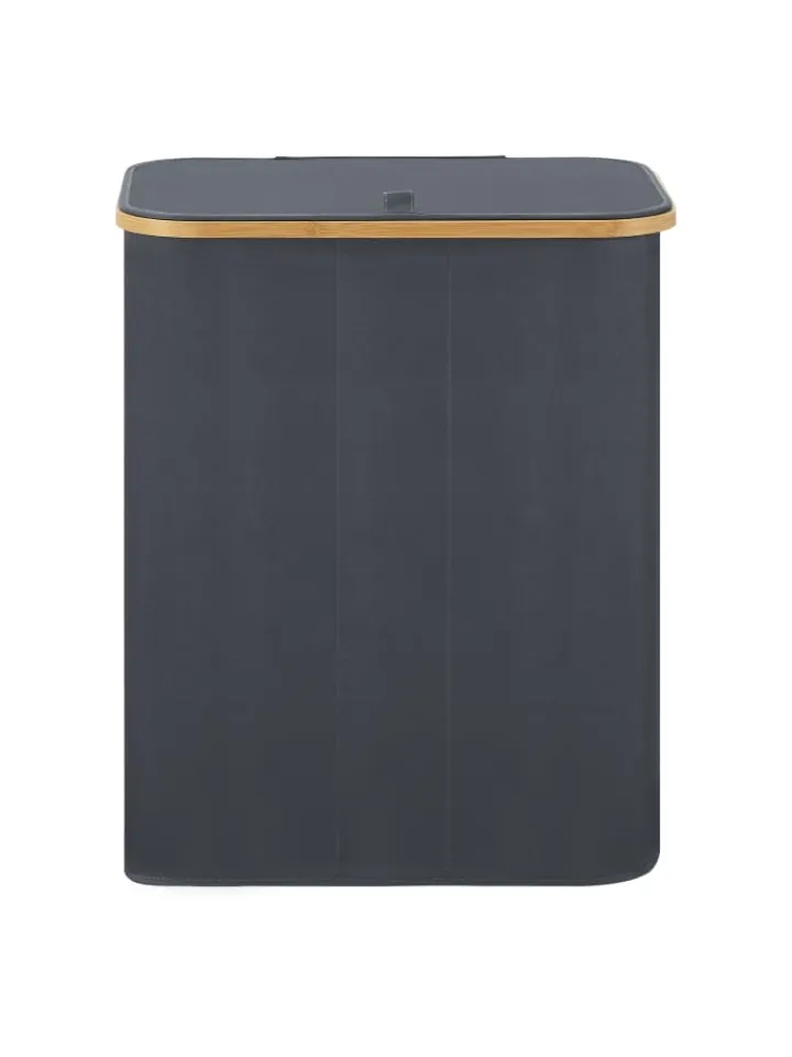 en.casa Wäschekörbe & -Ständer<Wäschekorb Rusko in Grau (H)69cm (B)57cm (T)37cm (V)140l