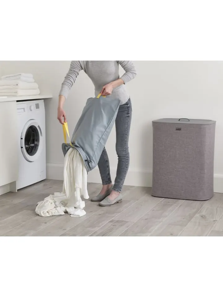 JosephJoseph Wäschekörbe & -Ständer<Wäschekorb "Tota" in Grau - 2x 45 l