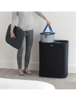 JosephJoseph Wäschekörbe & -Ständer<Wäschekorb "Tota" in Schwarz - 2x 45 l