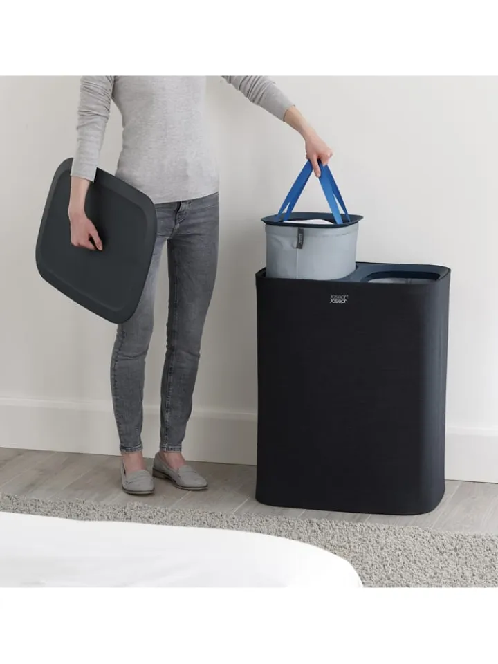 JosephJoseph Wäschekörbe & -Ständer<Wäschekorb "Tota" in Schwarz - 2x 45 l