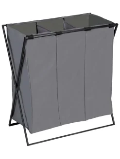 Wenko Wäschekörbe & -Ständer<Wäschekorb "Trio" in Grau - (B)69 x (H)76 x (T)37 cm