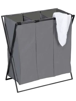 Wenko Wäschekörbe & -Ständer<Wäschekorb "Trio" in Grau - (B)69 x (H)76 x (T)37 cm