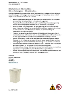 kobolo Wäschekörbe & -Ständer<Wäschekorb WHITEWASHBIN in Weiß