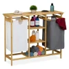 relaxdays Wäschekörbe & -Ständer<Wäschekorbregal in Mehrfarbig - (B)100 x (H)80 x (T)32 cm