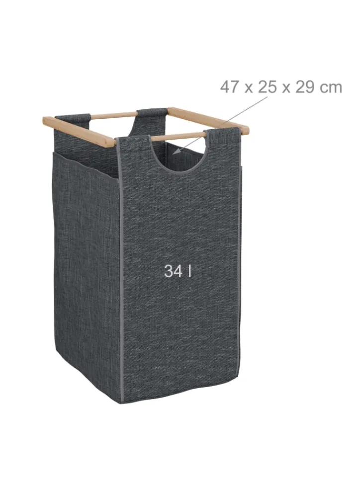 relaxdays Wäschekörbe & -Ständer<Wäschekorbregal in Mehrfarbig - (B)100 x (H)80 x (T)32 cm