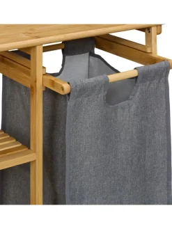 relaxdays Wäschekörbe & -Ständer<Wäschekorbregal in Mehrfarbig - (B)100 x (H)80 x (T)32 cm