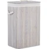 Beliani Wäschekörbe & -Ständer<Wäschekörbe KOMARI in Grau/Weiß - (W) 40 x (H) 60 x (L) 30 cm