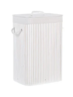 Beliani Wäschekörbe & -Ständer<Wäschekörbe KOMARI in Weiß - (W) 40 x (H) 60 x (L) 30 cm