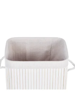 Beliani Wäschekörbe & -Ständer<Wäschekörbe KOMARI in Weiß - (W) 40 x (H) 60 x (L) 30 cm