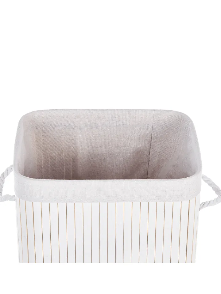 Beliani Wäschekörbe & -Ständer<Wäschekörbe KOMARI in Weiß - (W) 40 x (H) 60 x (L) 30 cm