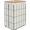 Beliani Wäschekörbe & -Ständer<Wäschekörbe MIRISSA in Schwarz/Weiß/Braun - (W) 40 x (H) 60 x (L) 30 cm