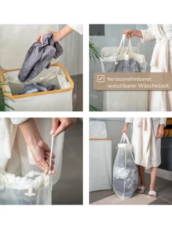 bremermann Wäschekörbe & -Ständer<Wäschesammler 100 Liter beige