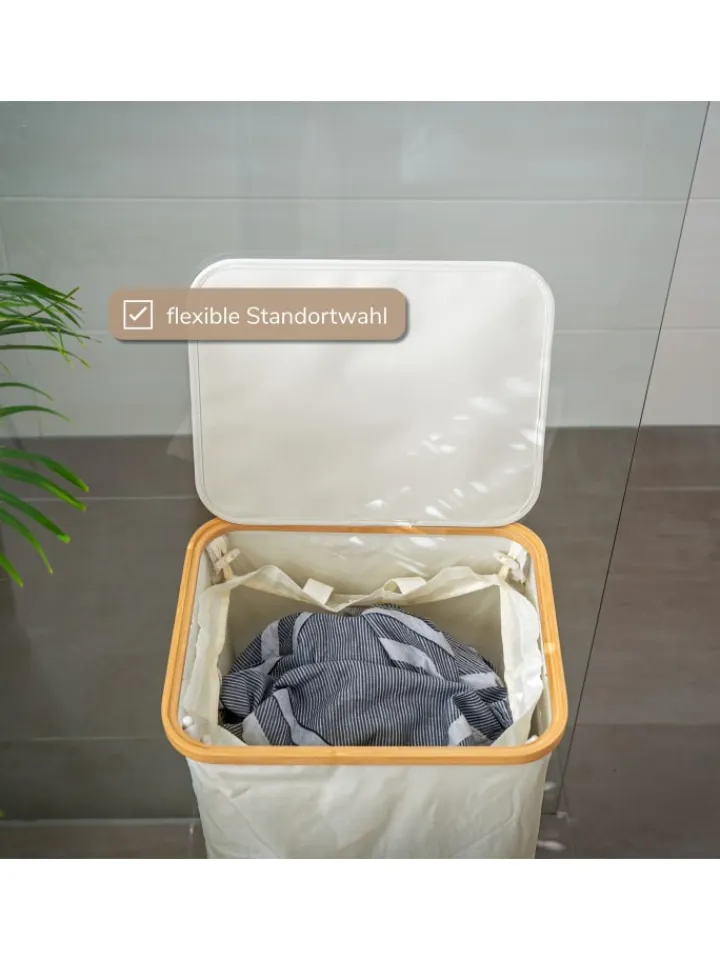 bremermann Wäschekörbe & -Ständer<Wäschesammler 100 Liter beige