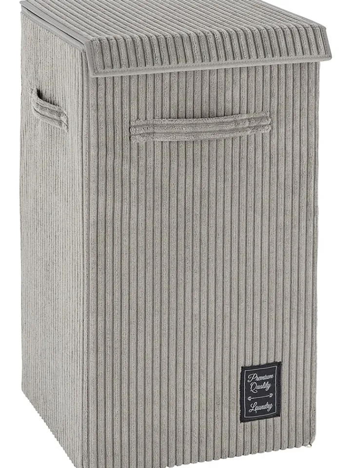 Wenko Wäschekörbe & -Ständer<Wäschesammler "Cora" in Grau - 63 l
