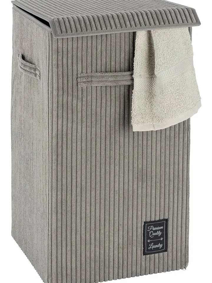 Wenko Wäschekörbe & -Ständer<Wäschesammler "Cora" in Grau - 63 l