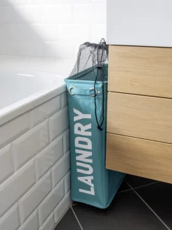 Wenko Wäschekörbe & -Ständer<Wäschesammler "Laundry" in Blau - 43 l