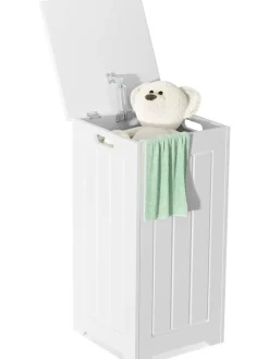 COSTWAY Wäschekörbe & -Ständer<Wäscheschrank 34L in Weiß