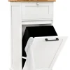 COSTWAY Wäschekörbe & -Ständer<Wäscheschrank mit Wäschekorb 40 x 37 x 82 cm in Weiß